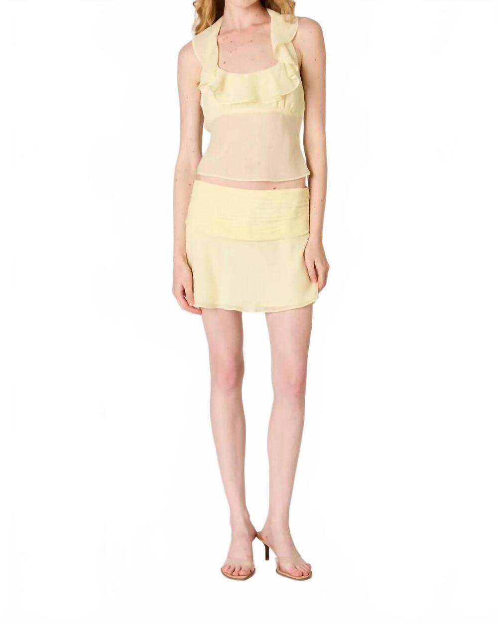 NEW NIA verbena sheer top in limon